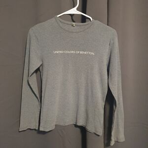 United Colors of Benetton Gray Long Sleeve Shirt